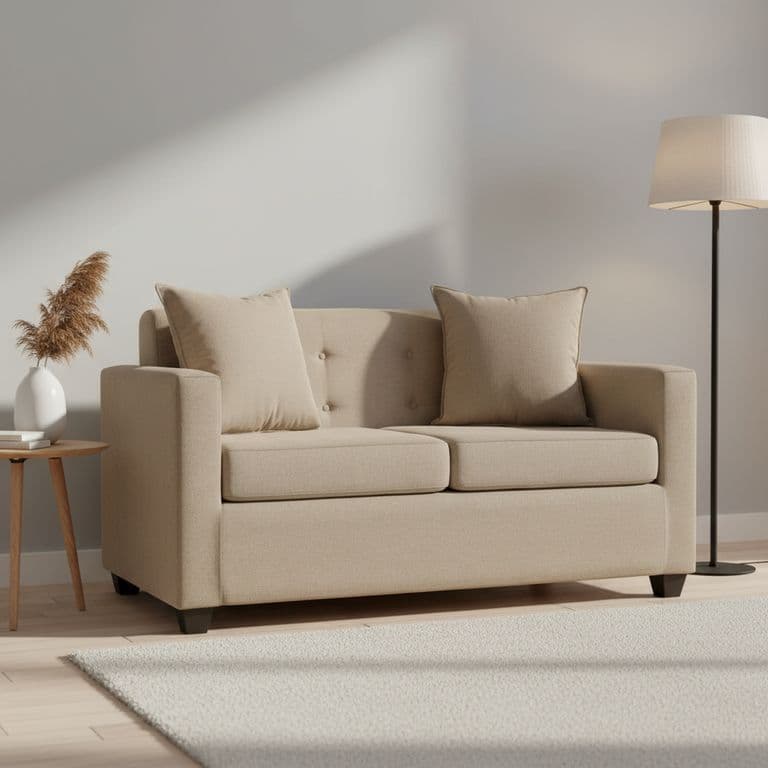 Sofa 2 cuerpos Gramados 2C 130x83x70 cm Beige