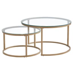 Mesa de Centro Nido Golden Dorado 80x80x45 cm