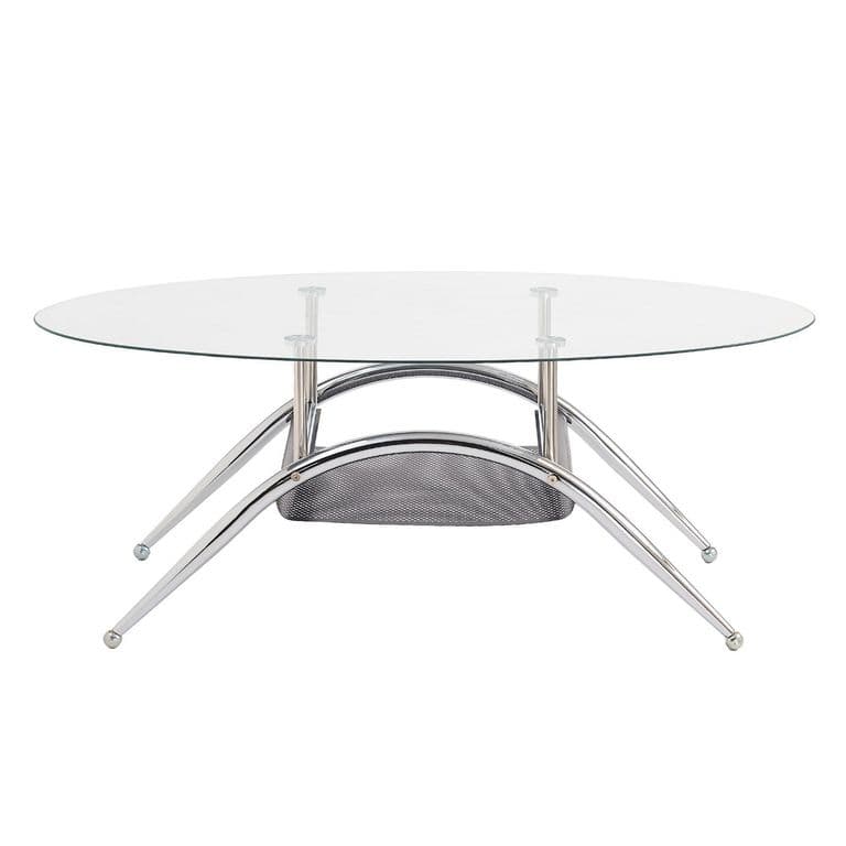 Mesa de Centro Oval Silver 60x110x45 cm