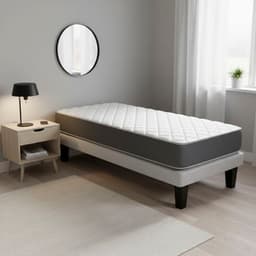 Cama 1 plaza Europea Forest Gris