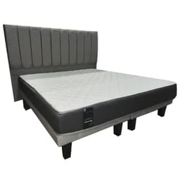 Set Cama + Respaldo 2 plazas Europea Forest Gris