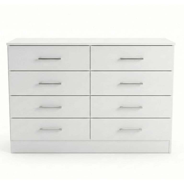 Comoda 8 Cajon(es) 117x76.2x40 cm Blanco