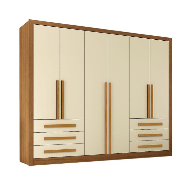 Closet 6 Puerta(s) 6 Cajon(es) 10 Repisa(s) 245x223x47 cm Cafe