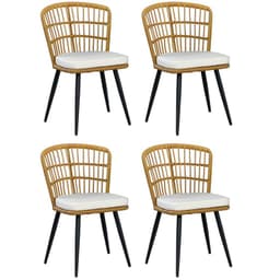 Pack 4 Sillas Comedor Londres Cojin Marfil