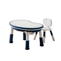 Mesa con Silla Escritorio Infantil Blanco/Azul 60x29x42 cm