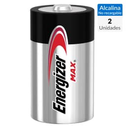 Pack de 2 pilas alcalinas D 1.5V
