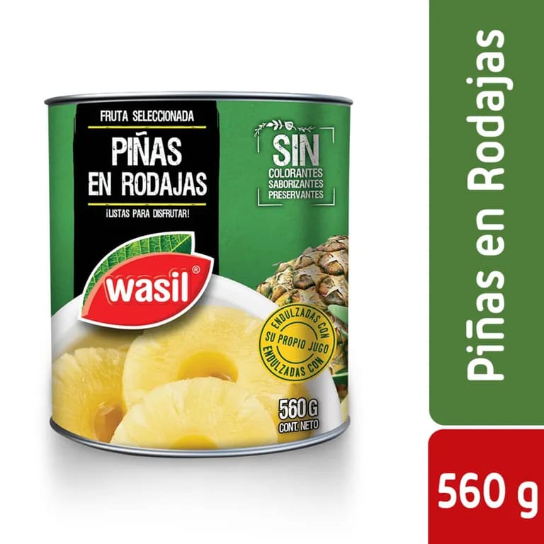 PINAS RODAJAS WASIL 560 GRS