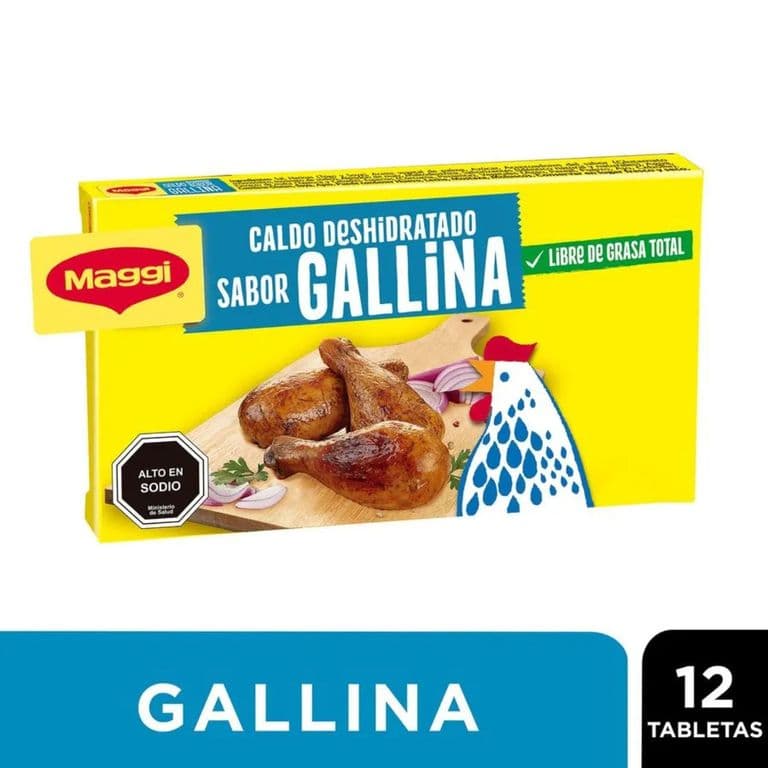 Caldo Maggi Sabor Gallina Caja 12 Un 12 GR