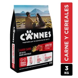 Alimento para Perro Adulto Sabor Carne y Cereal Cannes 3 Kg