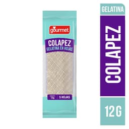 Gelatina Sin Sabor en Hojas Colapez 12 GR