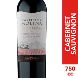 Vino Tinto Cabernet Sauvignon Castillo De Molina 13.5 750 cc 750 ML