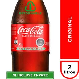 Bebida Coca Cola Original Retornable 2 L 2 LT