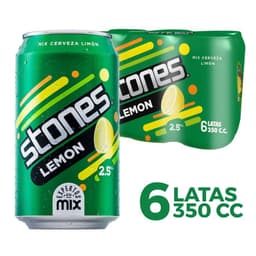 Pack Cervezas Stones Lemon 2.5 6 x 350 ml 6 X 330 ML