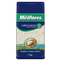 Arroz Largo Ancho G2 Miraflores 1 Kg