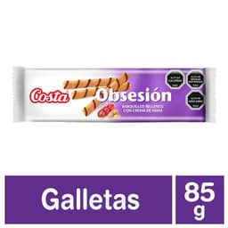 Barquillos Obsesion Rellenos Crema de Mani 85 g