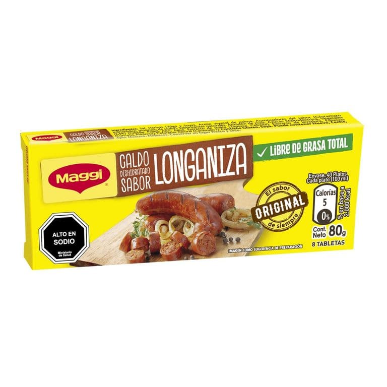 CALDO MAGGI LONGANIZA 4X10 GR. 12012746 80 GR