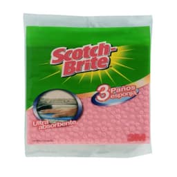 Pano Celulosa Ultra Absorbente Scotch Brite 3 Un