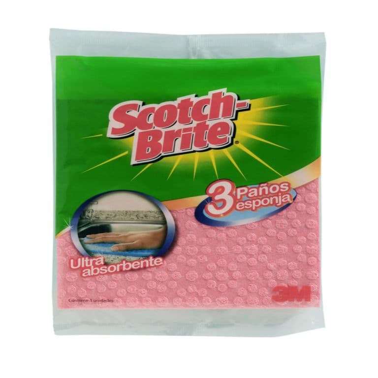 Pano Celulosa Ultra Absorbente Scotch Brite 3 Un