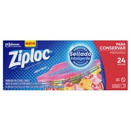 Bolsa para Conservar Doble Cierre Mediana Ziploc 24 Un