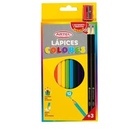 Set 12 Lapices de Color Largos UN