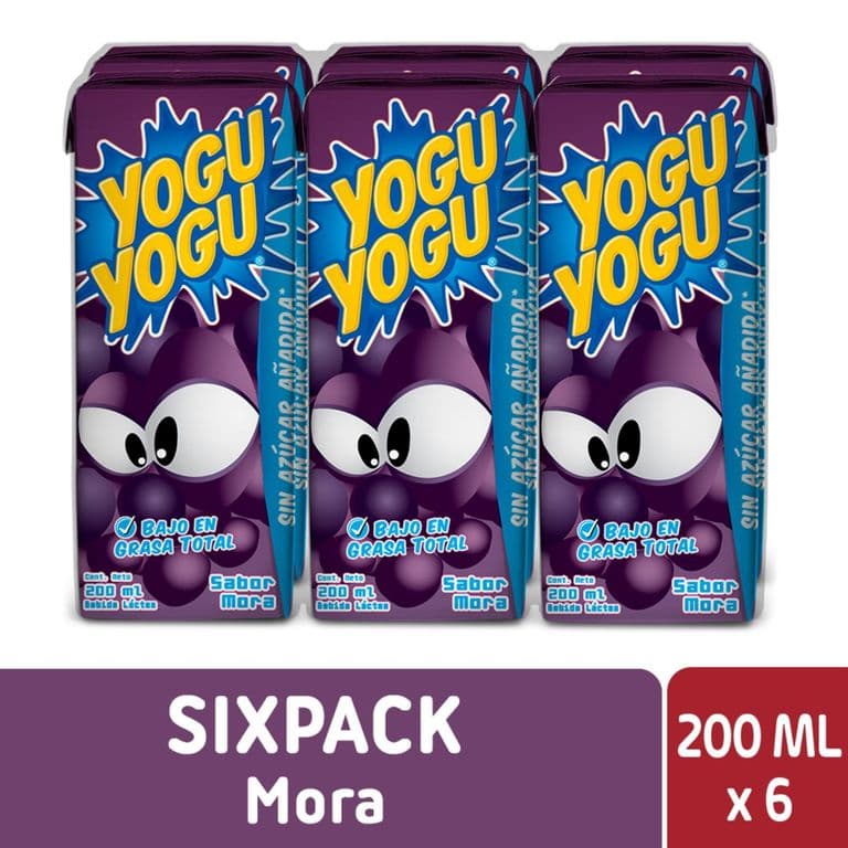 Pack Bebida Lactea Sabor Mora Yogu Yogu 6 x 200 ml PACK 6 X 200 ML