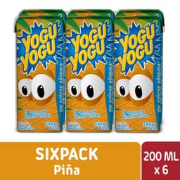 Pack Bebida Lactea Sabor Pina Yogu Yogu 6 x 200 ml PACK 6 X 200 ML