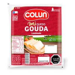 Queso Gauda Laminado Colun 500 gr