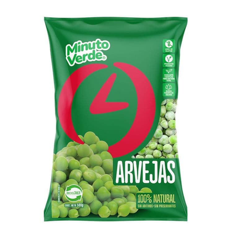 Arvejas Congeladas Minuto Verde 500 g