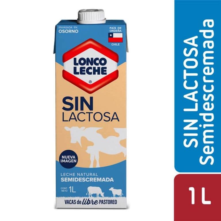 Leche Semidescremada Sin Lactosa Loncoleche 1 lt