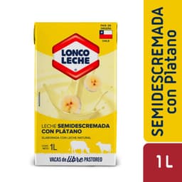 Leche Semidescremada Sabor Platano 1 LT
