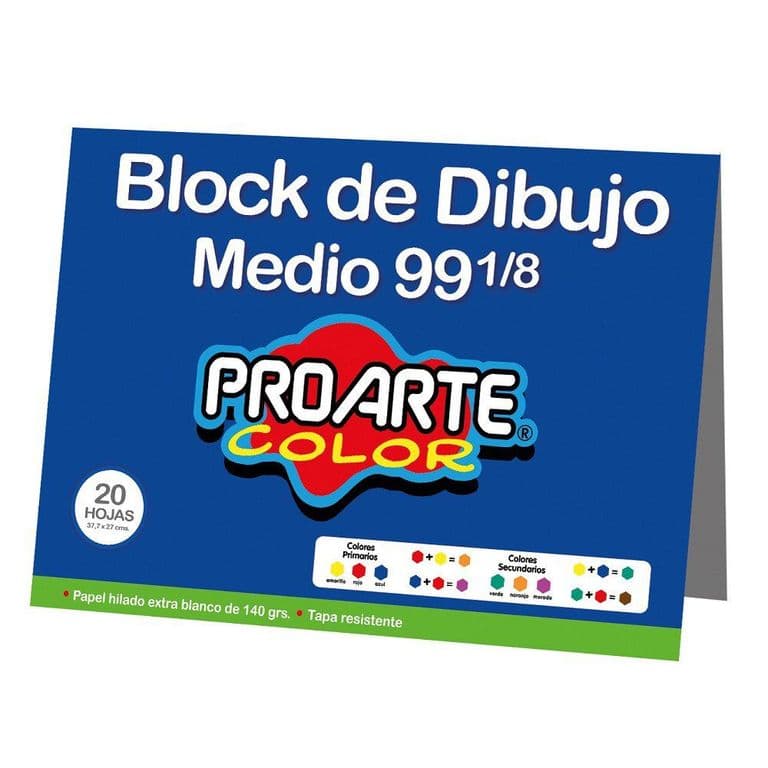 Block Medio N 99 1/8 20 Hojas UN