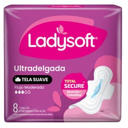 Toallas Higienicas Ultradelgadas Tela Suave Ladysoft 8 un