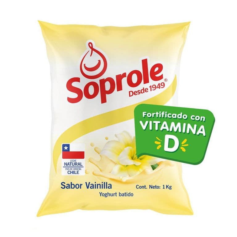 Yoghurt Batido Bolsa Sabor Vainilla 1 KG