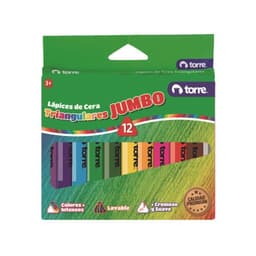 Lapiz Cera 12 Colores Triangulares UN