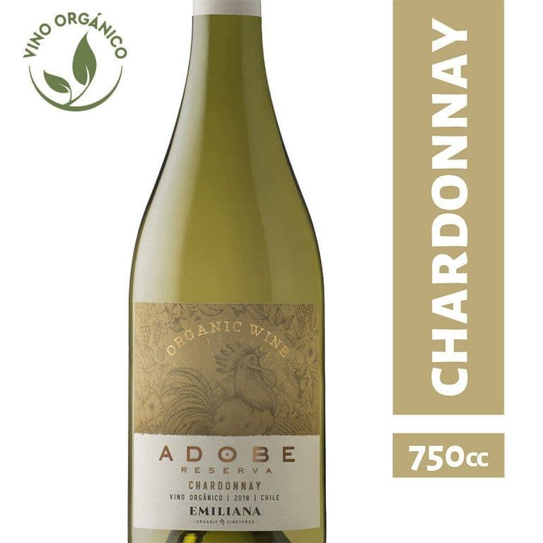 Vino Blanco Chardonnay Organico 750 ML