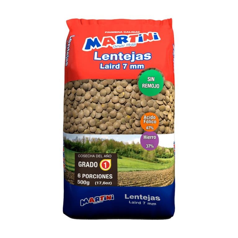 Lentejas Laird 7mm Grado 1 Martini 500 g