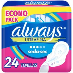 Toallas Higienicas Ultrafina Seda-sec Always 24 un