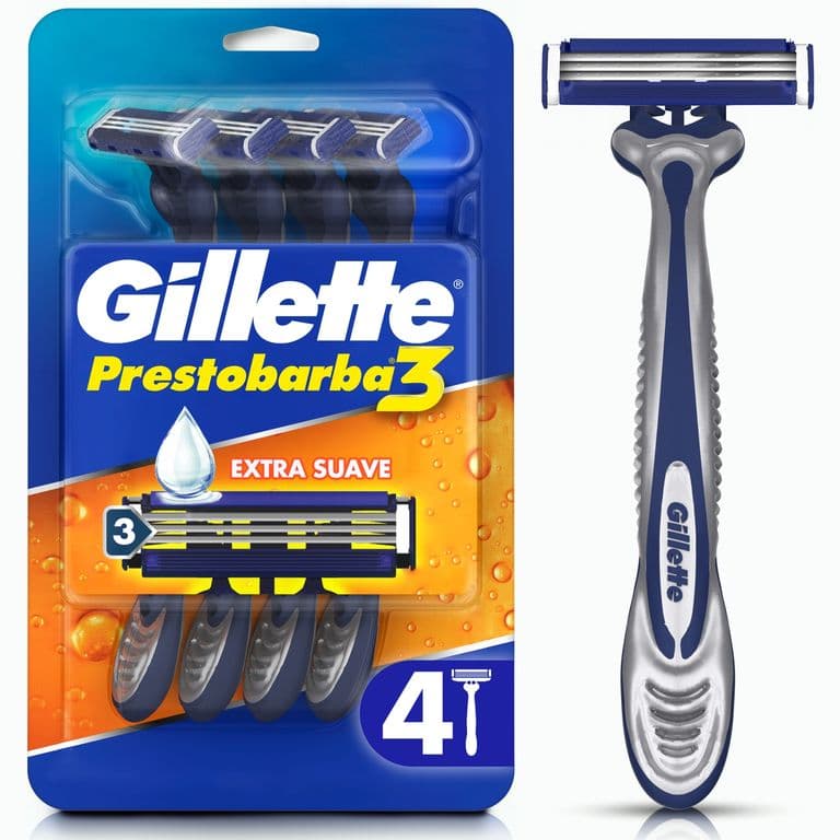 Maquina de Afeitar con 3 Hojas Prestobarba3 Gillette 4 Uds 4 UN