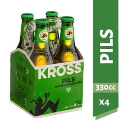 Pack Cerveza Artesanal Kross Pils German Lager Botella 5.1 4 x 330 ml