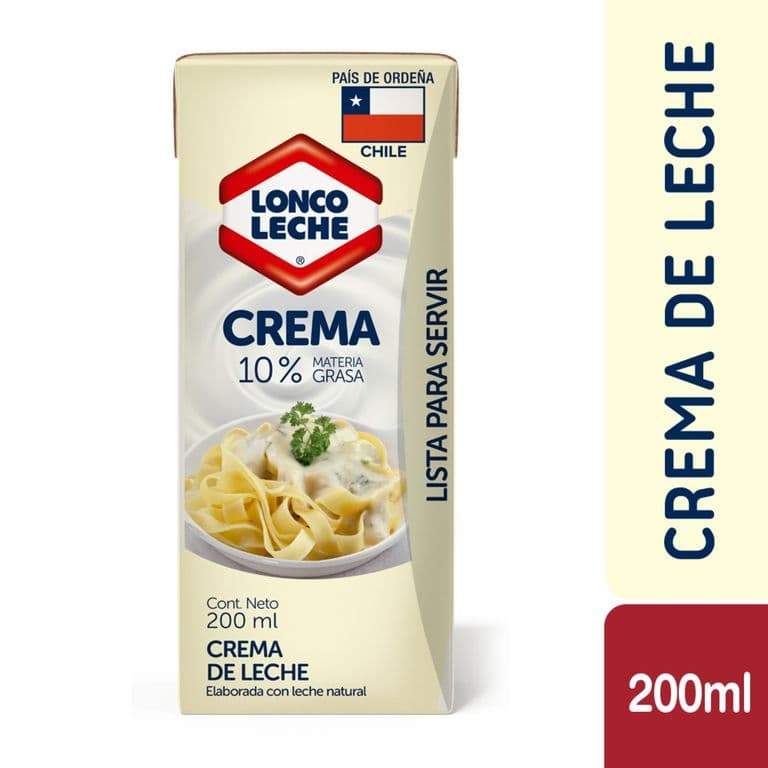 Crema de Leche Lista Loncoleche 3 x 200 ml PACK 3 X 200 ML