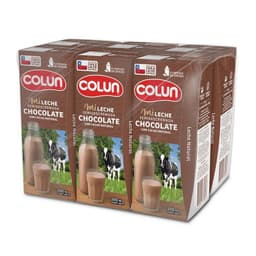 Pack Leche Semidescremada Sabor Chocolate Colun 6 x 200 ml PACK 6 X 200 ML