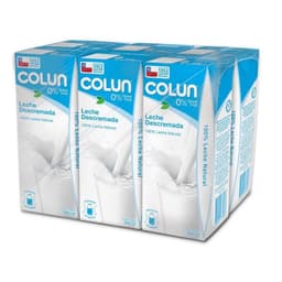 Pack Leche Descremada Natural Colun 6 x 200 ml PACK 6 X 200 ML