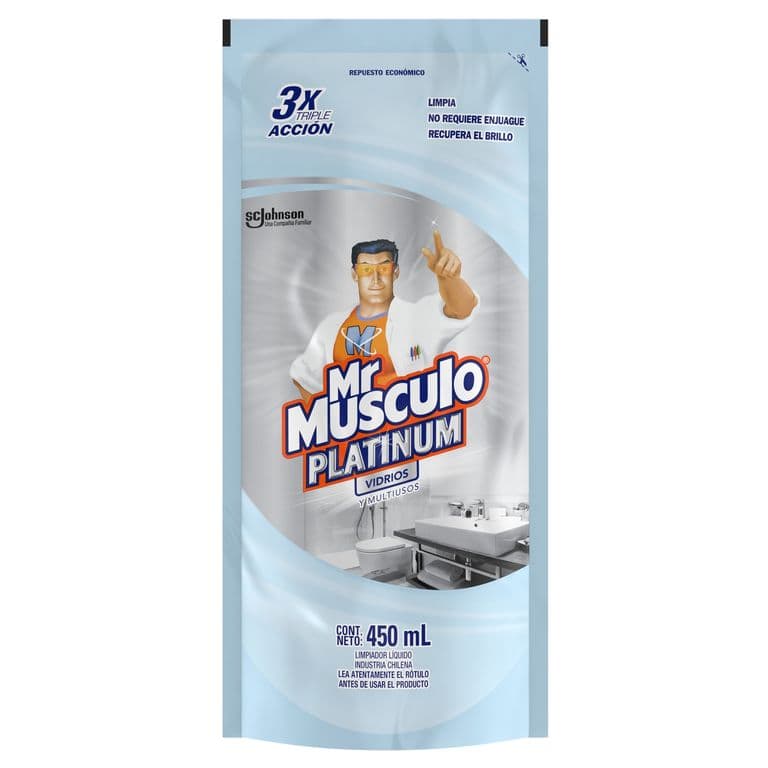 Recarga Limpia Vidrios Multiuso Mr Musculo Doypack 450 ml