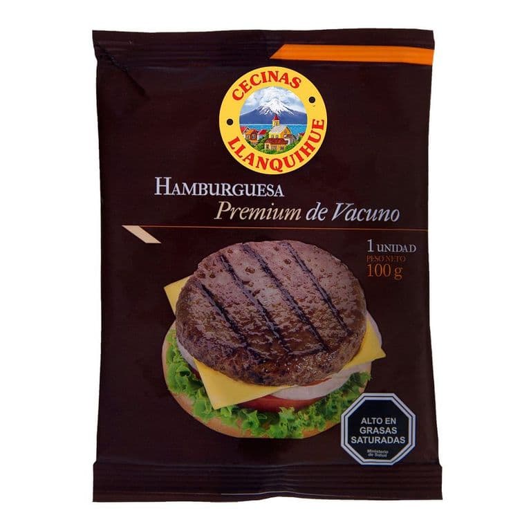 Hamburguesa de Vacuno Premium Llanquihue 100 g