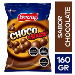 Snack Bolitas Choco Cracs Sabor Chocolate Evercrisp 160 g