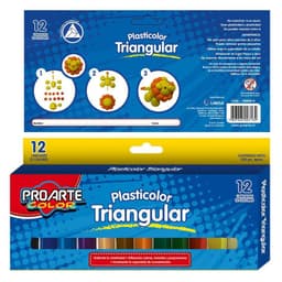Plasticina Plasticolor 12 Colores Triangular UN