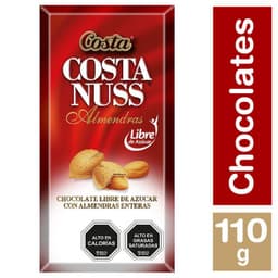 Chocolate Costa Costa Nuss Libre De Azucar 110 GR
