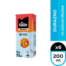 Nectar Andina del Valle durazno 0% azucar anadida 6 X 200 ML