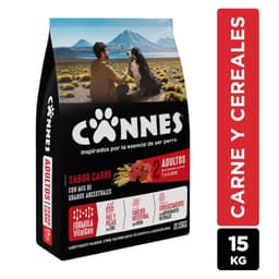 Alimento para Perro Adulto Sabor Carne y Cereal Cannes 15 Kg