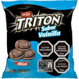 Galleta Mini Triton Sandwich Sabor Vainilla 40 g
